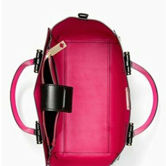 Kate Spade Leather Satchel- Black & pink NWT - Picture 4 of 4
